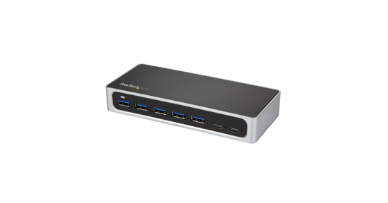 Startech 7 Port USB-C Hub met Fast Charge poort - USB-C naar 5x USB-A 2x USB-C (USB 3.0 SuperSpeed 5Gbps) - USB 3.2 Gen 1 Type-C Hub met Power Adapter - Desktop/Laptop Hub