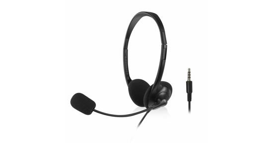 ACT AC9330 hoofdtelefoon/headset Hoofdband Kantoor/callcenter Zwart