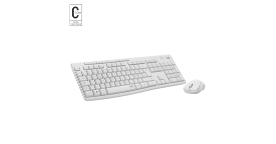 Logitech MK295 Silent Wireless Combo toetsenbord Inclusief muis RF Draadloos QWERTY Engels Wit