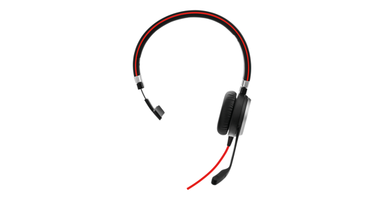 Jabra Evolve 40 MS Mono USB-C Headset Bedraad Hoofdband Kantoor/callcenter USB Type-C Bluetooth Zwart