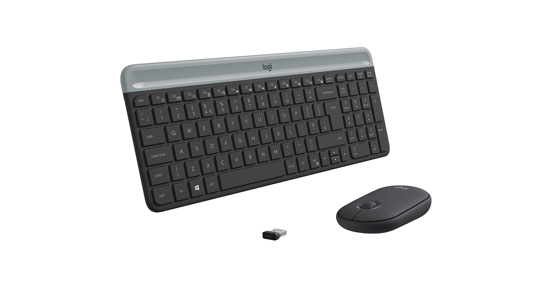 Logitech MK470 toetsenbord Inclusief muis RF Draadloos QWERTY US International Grafiet