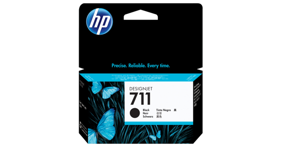 HP 711 zwarte DesignJet inktcartridge, 38 ml