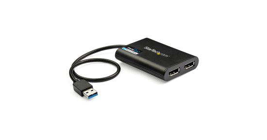 Startech USB-naar-Dual DisplayPort-adapter - 4K 60Hz - USB 3.0 (5 Gbps)