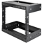 Startech 8U 19" Wandmonteerbaar Netwerk Rack, Verstelbare Diepte 30 tot 51cm, 2 Post Open Frame Rack voor Switch/Data/AV/IT/Communicatie Apparatuur met Kooimoeren & Schroeven