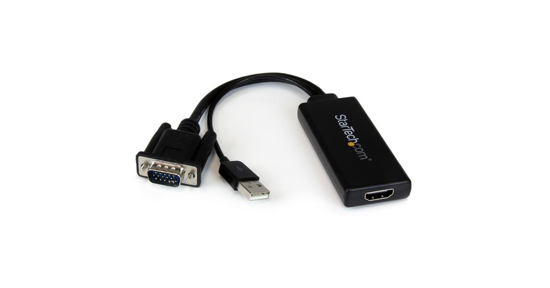 Startech VGA-naar-HDMI-adapter met USB-audio & -voeding draagbare VGA-naar-HDMI-converter 1080p