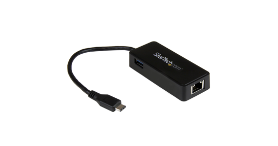 Startech USB-C naar gigabit netwerkadapter met extra USB poort