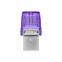 Kingston DataTraveler microDuo 3C USB flash drive 256 GB USB Type-A / USB Type-C 3.2 Gen 1 (3.1 Gen 1) Roestvrijstaal, Paars