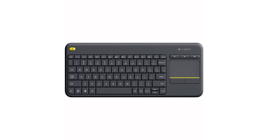 Logitech K400 Plus Tv toetsenbord RF Draadloos QWERTY Spaans Zwart