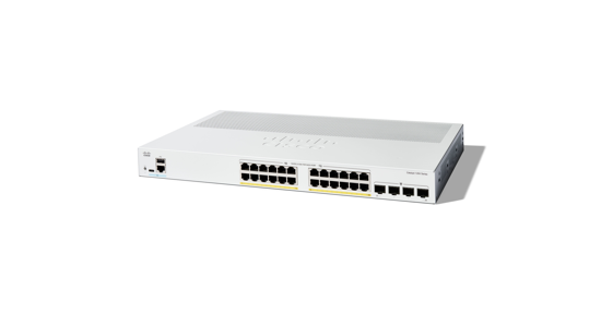 Cisco Catalyst 1200 Managed L2 Gigabit Ethernet (10/100/1000) Power over Ethernet (PoE) 1U Wit