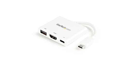 Startech USB-C multiport adapter met HDMI USB 3.0 poort 60W PD wit