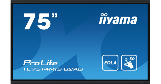 iiyama PROLITE TE7514MIS-B2AG Digitale signage flatscreen 190,5 cm (75") LCD Wifi 435 cd/m² 4K Ultra HD Zwart Touchscreen Type processor Android 24/7