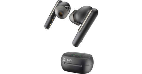 POLY Voyager Free 60+ UC M Carbon Black Earbuds + BT700 USB-C-adapter + oplaadcase met touchscreen