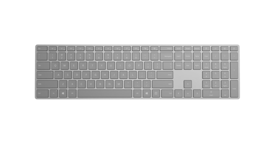 Microsoft Surface Keyboard toetsenbord Universeel RF-draadloos + Bluetooth Frans Grijs