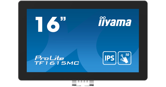 iiyama ProLite TF1615MC-B1 computer monitor 39,6 cm (15.6") 1920 x 1080 Pixels Full HD Touchscreen Zwart