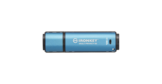 Kingston IronKey Vault Privacy 50 USB flash drive 128 GB USB Type-A 3.2 Gen 1 (3.1 Gen 1) Blauw