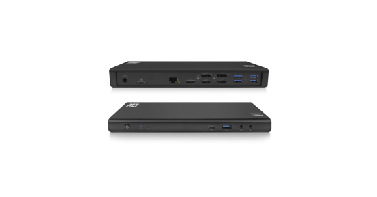 ACT AC7048 laptop dock & poortreplicator Bedraad USB 3.2 Gen 1 (3.1 Gen 1) Type-C Zwart