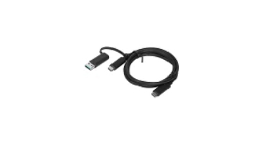 Lenovo 4X90U90618 USB-kabel 1 m USB 3.2 Gen 1 (3.1 Gen 1) USB A/USB C USB C Zwart