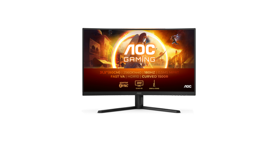 AOC G4 CQ32G4VE computer monitor 81,3 cm (32") 2560 x 1440 Pixels Quad HD LCD Zwart, Grijs