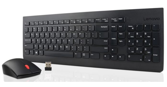 Lenovo 4X30M39497 toetsenbord Inclusief muis RF Draadloos QWERTY Amerikaans Engels Zwart