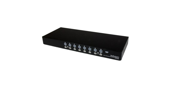 Startech 16-poort 1U-Rack USB KVM-switch met OSD en Bekabeling