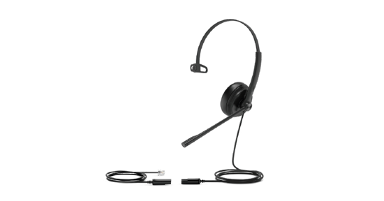 Yealink YHS34 Headset Bedraad Hoofdband Kantoor/callcenter Zwart