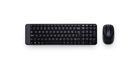 Logitech Wireless Combo MK220 toetsenbord Inclusief muis USB Portugees Zwart