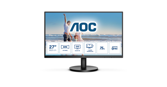 AOC Q27B3MA LED display 68,6 cm (27") 2560 x 1440 Pixels Quad HD Zwart