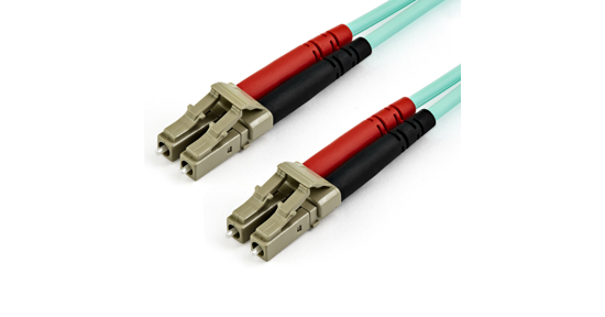 Startech 15m LC/UPC naar LC/UPC OM3 Multimode Glasvezel Netwerkkabel, Full Duplex 50/125µm Zipcord Fiber, 100G Netwerken, LOMMF/VCSEL, <0.3dB Low Insertion Loss, LSZH Fiber Optic Patch Kabel