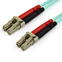 Startech 15m LC/UPC naar LC/UPC OM3 Multimode Glasvezel Netwerkkabel, Full Duplex 50/125µm Zipcord Fiber, 100G Netwerken, LOMMF/VCSEL, <0.3dB Low Insertion Loss, LSZH Fiber Optic Patch Kabel