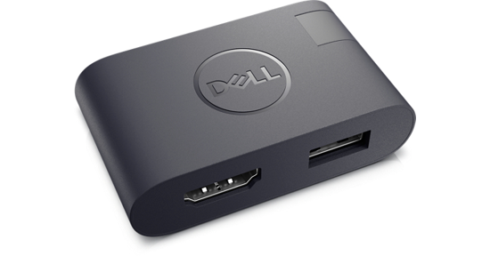 Dell DA20 USB Type-C HDMI + USB Zwart