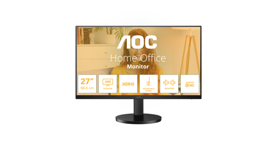 AOC U27B3AF computer monitor 68,6 cm (27") 3840 x 2160 Pixels 4K Ultra HD LED Zwart