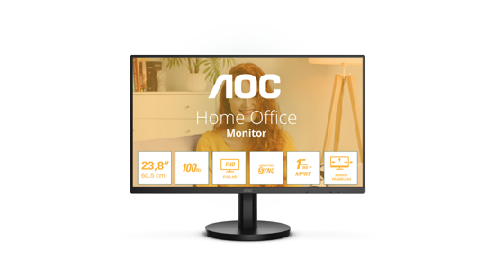 AOC 24B3HMA2 computer monitor 60,5 cm (23.8") 1920 x 1080 Pixels Full HD LED Zwart