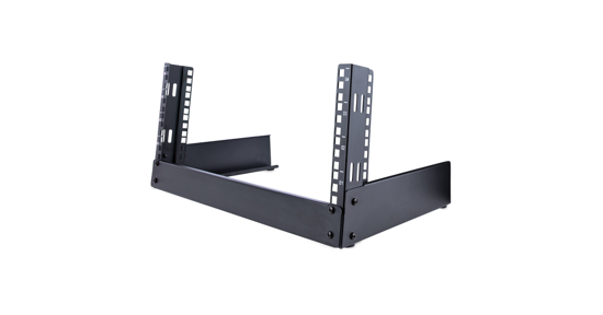 Startech 4U 19" Bureau Open Frame Rack, 2 Post, Vrijstaand IT Netwerk Rack voor Switch/Patchpaneel/Data/AV/IT/Communicatie Apparatuur met Kooimoeren en Schroeven, Max. 30kg