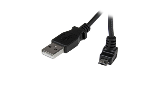 Startech 2 m micro USB-kabel A-naar-micro-B met opwaartse hoek