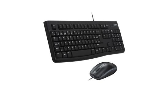 Logitech Desktop MK120 toetsenbord Inclusief muis USB QWERTY Spaans Zwart