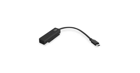 ACT AC1525 tussenstuk voor kabels USB Type-C SATA 7-pin + 15pin Zwart