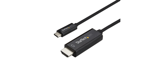 Startech 1m USB C naar HDMI Kabel, 4K 60Hz USB Type C naar HDMI 2.0 Video Adapter Kabel, Thunderbolt 3 Compatibel, Laptop nar HDMI Monitor/Display, DP 1.2 Alt Mode HBR2, Zwart