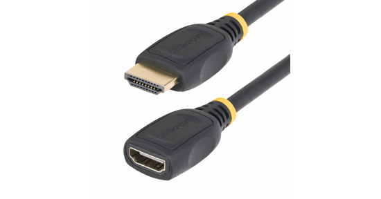 Startech 1m HDMI 2.0 Verlengkabel, High Speed HDMI Port Saver Kabel, 4K 60Hz, HDMI Male naar Female HDMI Adapter Kabel, HDMI Extender, M/F