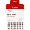 Canon PFI-300 inktcartridge 10 stuk(s) Origineel Zwart, Blauw, Cyaan, Grijs, Magenta, Foto zwart, Foto magenta, Rood, Geel