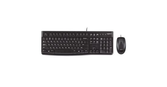 Logitech Desktop MK120 toetsenbord Inclusief muis USB QWERTY Engels Zwart