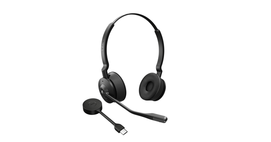 Jabra Engage 55 Headset Draadloos Hoofdband Kantoor/callcenter Zwart, Titanium