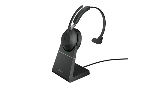 Jabra Evolve2 65, MS Mono Headset Draadloos Hoofdband Kantoor/callcenter USB Type-A Bluetooth Zwart