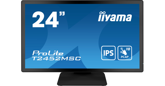 iiyama ProLite T2452MSC-B1 computer monitor 60,5 cm (23.8") 1920 x 1080 Pixels Full HD LCD Touchscreen Multi-gebruiker Zwart