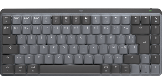 Logitech MX Mini Mechanical for Mac toetsenbord Bluetooth AZERTY Frans Grafiet, Grijs