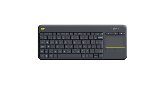 Logitech K400 Plus Tv toetsenbord RF Draadloos QWERTY Engels Zwart