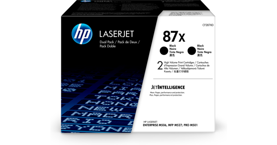 HP 87X originele high-capacity zwarte LaserJet tonercartridges, 2-pack