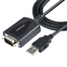 Startech 1m USB Serial Converter Kabel, USB naar Serieel met COM Poort Retention, DB9 Male RS232 naar USB, USB naar Serial Adapter voor PLC/Printer/Scanner, Prolific Chipset, Windows/Mac