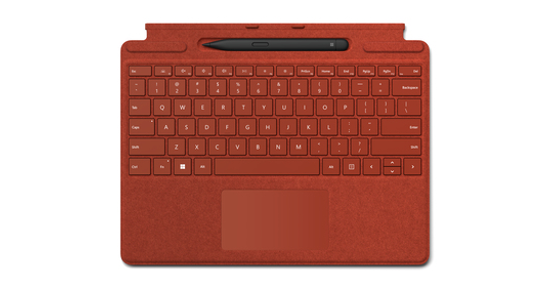 Microsoft Surface Pro Signature Keyboard with Slim Pen 2 AZERTY Belgisch  Cover port Rood