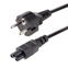 Startech 3m Laptop Stroomkabel, EU Schuko Plug naar C5 (Clover Leaf), 2.5A 250V, 18AWG, Laptop Vervangkabel, Printer Voedingkabel, Laptop Lader Kabel / Laadkabel, UL-Listed