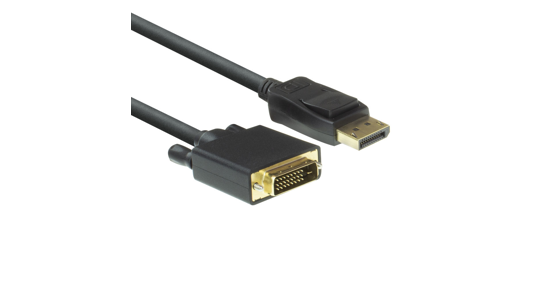 ACT AC7505 video kabel adapter 1,8 m DisplayPort DVI Zwart